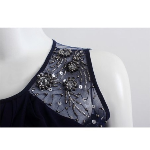 ⬇️ Formal Bedazzled Drape Dress - Picture 4 of 5